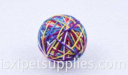 Stylish colorful customized kitten cat toy wool ball cat toy